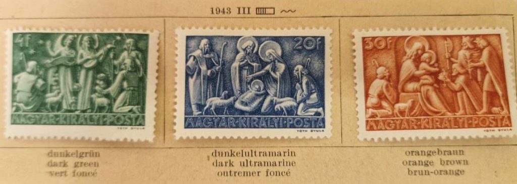 Az első magyar karácsonyi bélyegkiadás